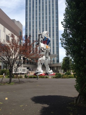 First glimpse of the Gundam.
