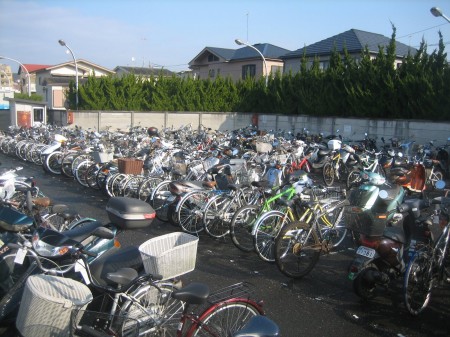 Shin Zushi Station bike parking lot by John Greenfield